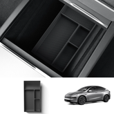Silicone Center Console & Armrest Lower Storage Tray for Tesla Model Y Juniper 2025+